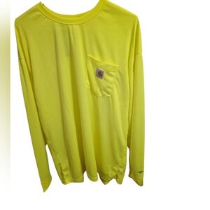 Carhartt Men's Yellow Long Sleeve Shirt Size Xl